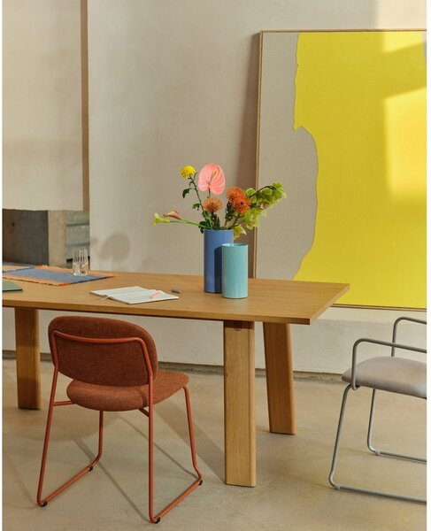 Rozkladací jedálenský stôl s prídavnou doskou s doskou v dubovom dekore 95x200 cm Arlen – Kave Home