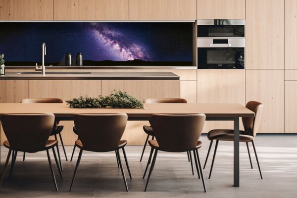 DIMEX | Dibond doska za kuchynskú linku | DBW-26060-235 Fialová mliečna dráha | 260 x 60 cm