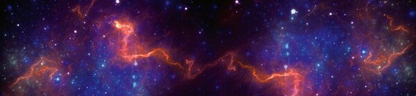 DIMEX | Dibond doska za kuchynskú linku | DBW-26060-236 Farebná galaxia | 260 x 60 cm