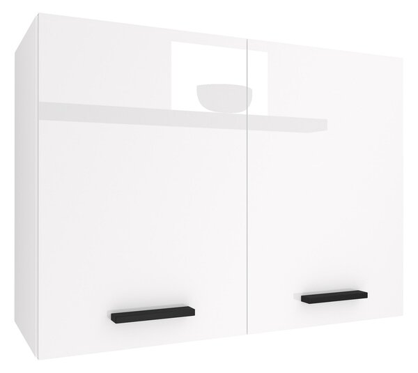 Kuchynská skrinka Belini horná 80 cm biely lesk
