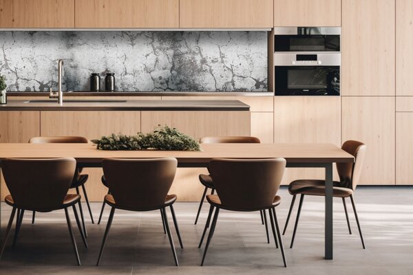 DIMEX | Dibond doska za kuchynskú linku | DBW-26060-269 Šedá oprýskaný múr | 260 x 60 cm