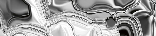 DIMEX | Dibond doska za kuchynskú linku | DBW-26060-101 Kvapalné chrómové striebro | 260 x 60 cm