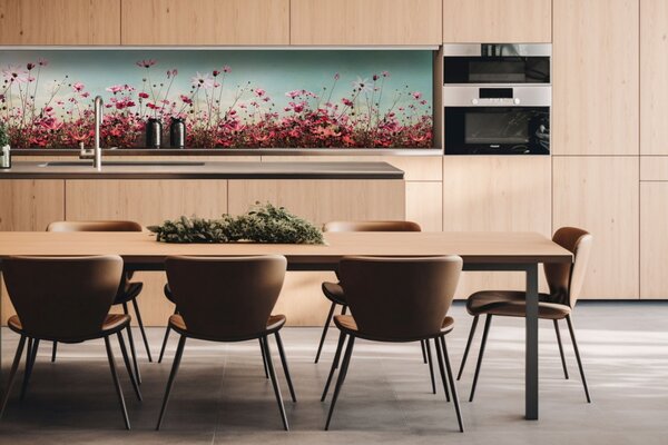 DIMEX | Dibond doska za kuchynskú linku | DBW-26060-126 Jarné pole | 260 x 60 cm