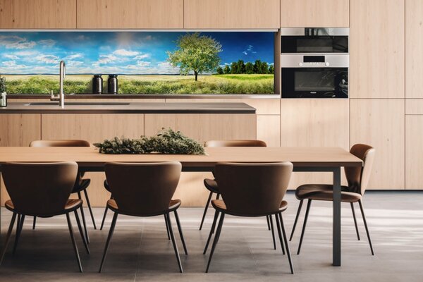 DIMEX | Dibond doska za kuchynskú linku | DBW-26060-085 Strom na lúke | 260 x 60 cm