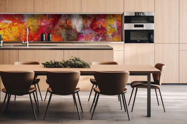 DIMEX | Dibond doska za kuchynskú linku | DBW-26060-160 Abstraktný múr | 260 x 60 cm