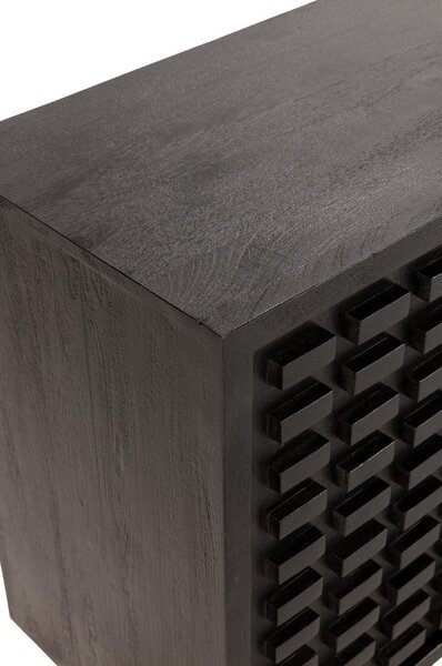 Čierna komoda z mangového dreva 200x80x40 cm Inaya – MOME