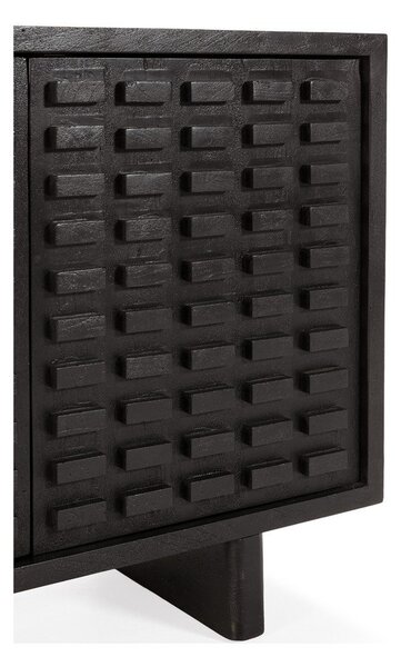 Čierna komoda z mangového dreva 200x80x40 cm Inaya – MOME