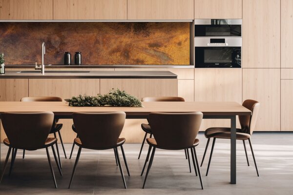 DIMEX | Dibond doska za kuchynskú linku | DBW-26060-105 Poškriabaná meď | 260 x 60 cm