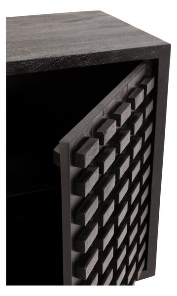 Čierna komoda z mangového dreva 200x80x40 cm Inaya – MOME