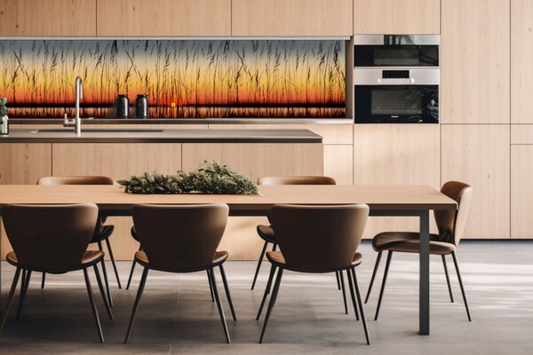 DIMEX | Dibond doska za kuchynskú linku | DBW-26060-129 Rákos | 260 x 60 cm