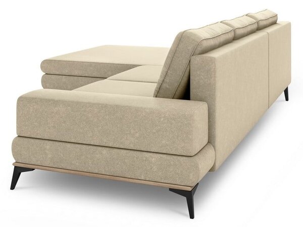 Béžová rozkladacia rohová pohovka Windsor & Co Sofas Planet, ľavý roh