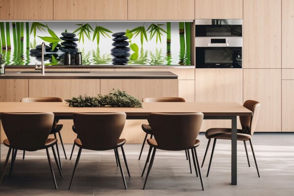 DIMEX | Dibond doska za kuchynskú linku | DBW-26060-032 Kamene Zen | 260 x 60 cm