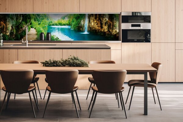 DIMEX | Dibond doska za kuchynskú linku | DBW-26060-034 Relax v lese | 260 x 60 cm