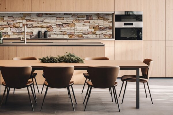DIMEX | Dibond doska za kuchynskú linku | DBW-26060-088 Kamenný múr | 260 x 60 cm