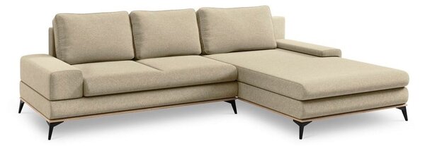 Béžová rozkladacia rohová pohovka Windsor & Co Sofas Planet, pravý roh
