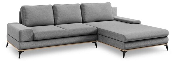 Sivá rozkladacia rohová pohovka Windsor & Co Sofas Planet, pravý roh