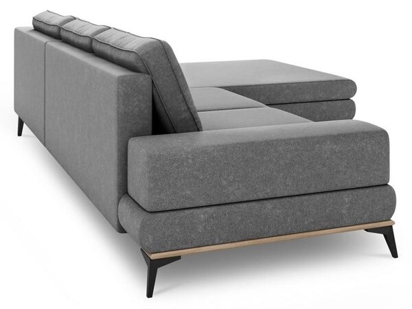 Sivá rozkladacia rohová pohovka Windsor & Co Sofas Planet, pravý roh