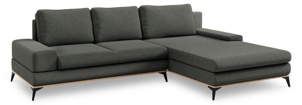 Tmavosivá rozkladacia rohová pohovka Windsor & Co Sofas Planet, pravý roh