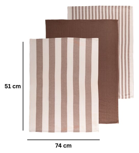 Bavlnené utierky v súprave 3 ks 51x74 cm Marra – Tiseco Home Studio