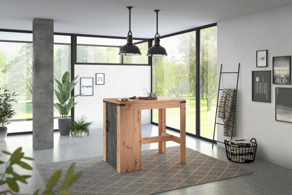 BAROVÝ DIEL, bridlicová, dub artisan Hom`in - Barový nábytok
