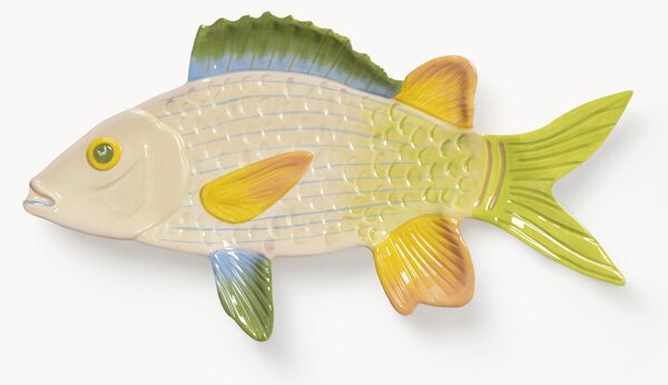 Ručne maľovaný servírovací tanier z dolomitu Fish