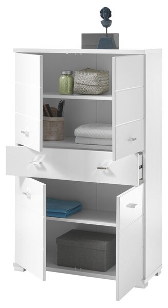 STREDNE VYSOKÁ SKRINKA, biela, 76/123/31 cm Xora - Kúpeľňové skrinky