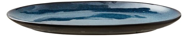 Čierny/modrý tanier z kameniny Gastro Dark Blue/Black – Bitz