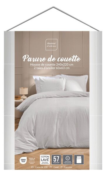 Biele obliečky na dvojlôžko/predĺžené 240x220 cm Linella – douceur d'intérieur