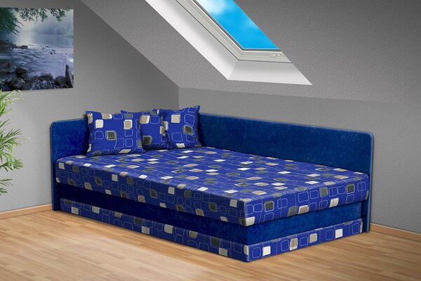 Čalúnená posteľ Robin 120x200 cm farba čalounění: modrá
