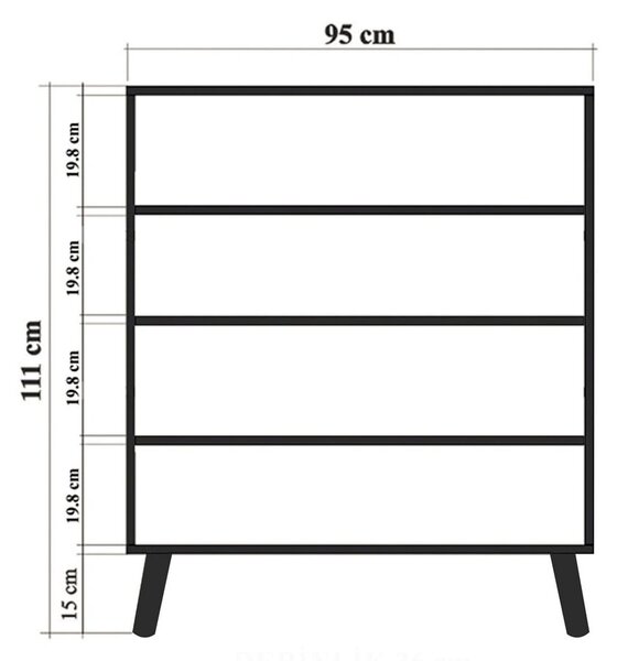 Biela skrinka 95x111 cm Multilux – Kalune Design