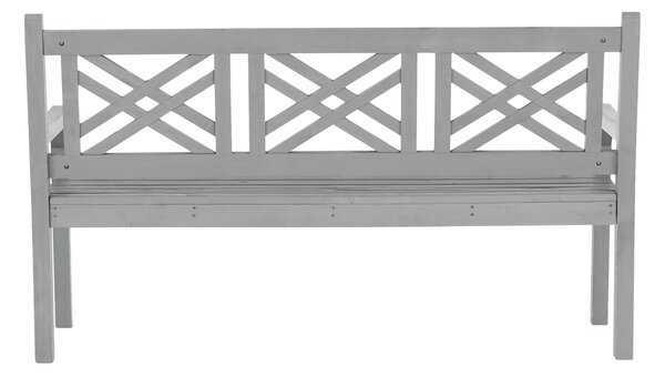 KONDELA Drevená záhradná lavička, sivá, 150 cm, FABLA