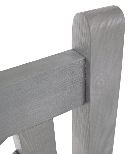 KONDELA Drevená záhradná lavička, sivá, 150 cm, FABLA