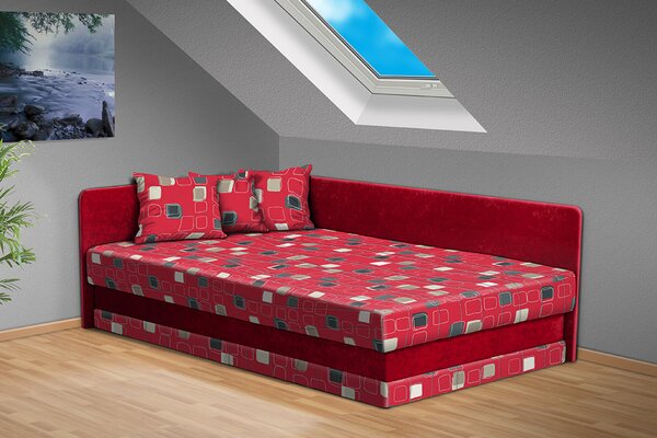 Čalúnená posteľ Robin 120x200 cm farba čalounění: červená