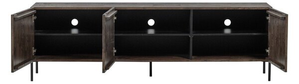 Hnedý TV stolík z borovicového dreva 180x56x46 cm Bono – WOOOD