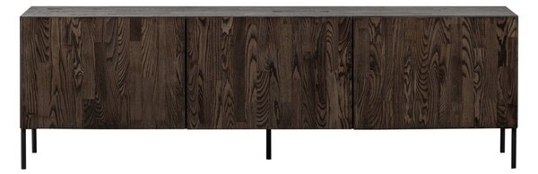 Hnedý TV stolík z borovicového dreva 180x56x46 cm Bono – WOOOD