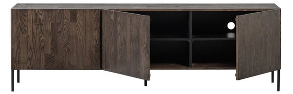 Hnedý TV stolík z borovicového dreva 180x56x46 cm Bono – WOOOD