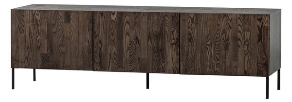 Hnedý TV stolík z borovicového dreva 180x56x46 cm Bono – WOOOD