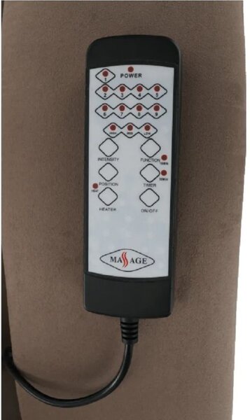 Relaxačné kreslo s elektrickou funkciou vibrovania sivohnedé (k83870)