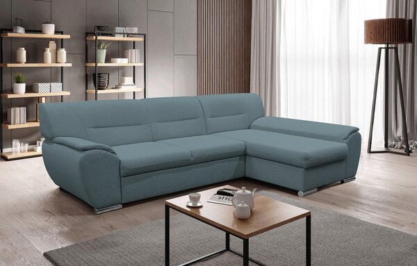ROHOVÁ SEDAČKA, textil, modrá MID.YOU - Sedačky, Online Only