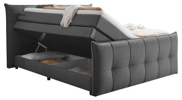 BOXSPRINGOVÁ POSTEĽ, 160/200 cm, antracitová MID.YOU - Online Only spálne, Online Only
