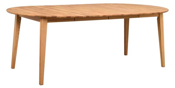 Okrúhly rozkladací jedálenský stôl z dubového dreva v prírodnej farbe ø 120 cm Filippa – Rowico