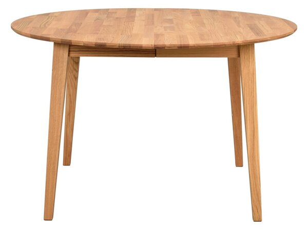 Okrúhly rozkladací jedálenský stôl z dubového dreva v prírodnej farbe ø 120 cm Filippa – Rowico