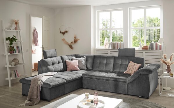 ROHOVÁ SEDAČKA, textil, sivá MID.YOU - Sedačky, Online Only