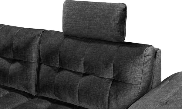 ROHOVÁ SEDAČKA, textil, čierna MID.YOU - Sedačky, Online Only