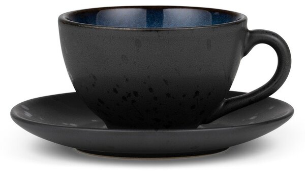 Čierna/modrá keramická šálka na cappuccino 240 ml Gastro Dark Blue/Black – Bitz