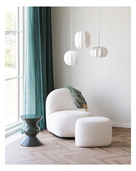 Krémovobiely ženilkový taburet Hilo – House Nordic