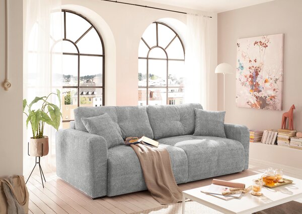 ROZKLADACIA POHOVKA, textil, sivá MID.YOU - Sedačky, Online Only