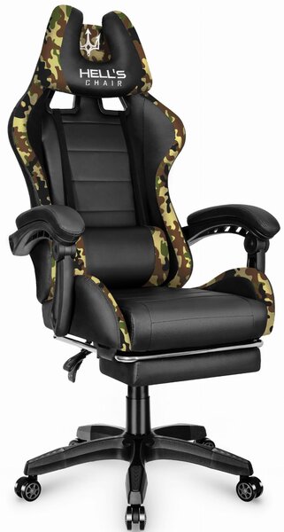 Hells Herné kreslo Hell's Chair HC-1039 Moro Green Camouflage