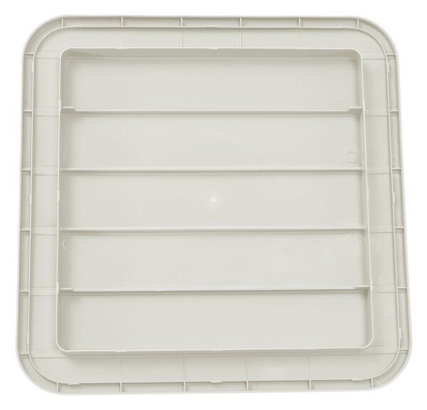 KONDELA Záhradný úložný box/príručný stolík, biela, IBLIS