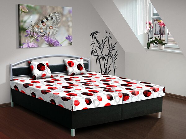 Čalúnená posteľ s úložným priestorom Bruno 170 farba čalounění: černá/ 53675-1016